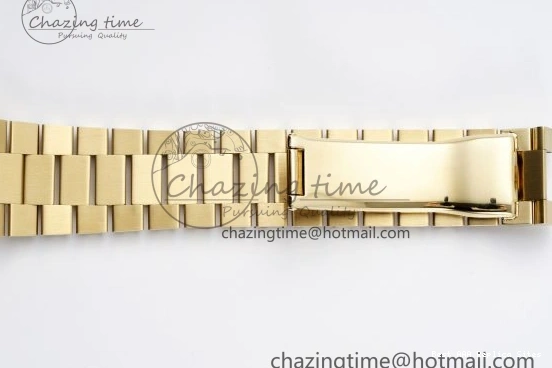 AAA Replica Watches 904L A2836 Green Gain Bracelet EasyMatch YG on V Roman 40 JDF DayDate Dial Markers Weight Steel 1822 President 0109